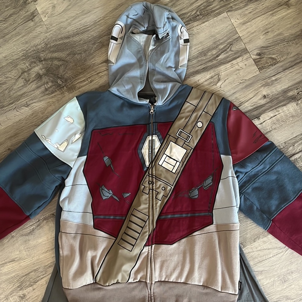 Men’s Disney Star Wars Mandalorian Zip Up Jacket Size XL.